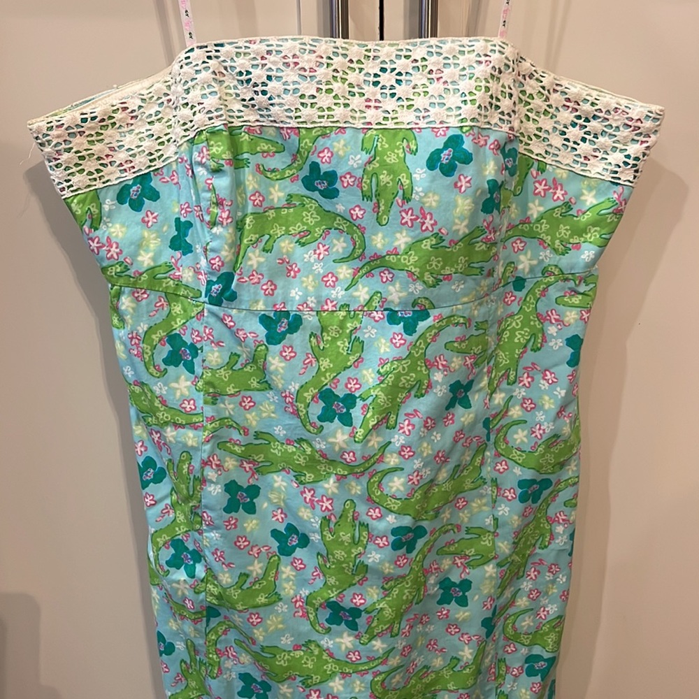Strapless Lilly Pulitzer Crocodile Dress